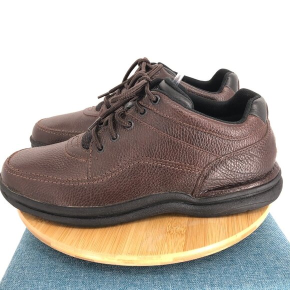 Rockport Men's Brown World Tour Classic Leather Sneakers size 10.5 - Picture 6 of 14